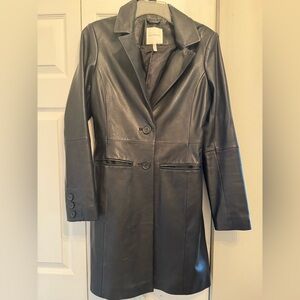 Avec Les Filles Black Leather Jacket Size S